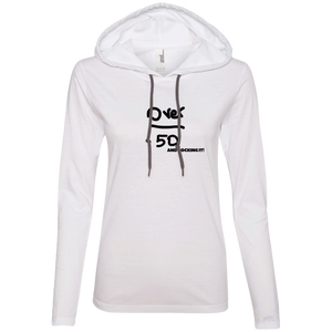 Over 50 and Rocking It - 887L Anvil Ladies' LS T-Shirt Hoodie